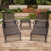 DOMETOUR Aluminium Cast Lounge Chair 1pcs Brown - 2 of 4