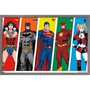 Trends International DC Comics - Rainbow Lines Framed Wall Poster Prints - 1 of 4