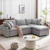 CLIHOME Down Filled Upholstery Convertible Sectional Sofa, L Shaped Couch with Reversible Chaise - 3 of 4