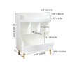 GlasFlength Decorative Bookshelf Creative and Unique Styling, Multifunctional Storage with Open Display Bookshelves, White,27.56”*15.75”*31.3" - 3 of 4