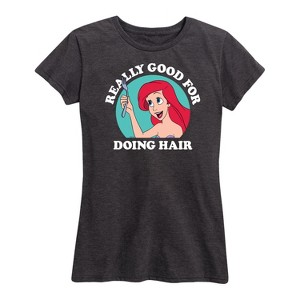 Women's - Disney Princess - Ariel Fork Really Good For Doing Hair Short Sleeve Graphic T-Shirt - 1 of 4