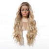 Jessie's Wig 26 Inch Long Wavy Wig Synthetic Hair 13x3.5 Lace Ombre Golden Blonde With Grey Roots 1 Pc/Pack - 2 of 4