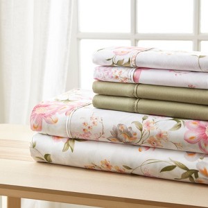 BrylaneHome 6-Pc Traditional Floral Sheet Set - 1 of 2