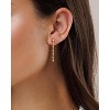 Cubic Zirconia Earrings - 14K Gold Plated Cubic Zirconia CZ Wedding Earrings for Women Bridal Bridesmaid - 2 of 4