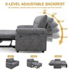 Dyonery 3 in 1 Convertible Sleeper Sofa Bed, Chenille Pull Out Couch with USB Ports & Adjustable Backrest, Tool-Free Loveseat Couch - 4 of 4