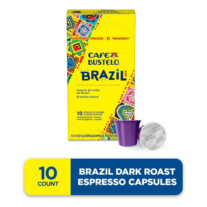 Caf&#233; Bustelo Brazil Nespresso Dark Roast Coffee - 10ct, 5 of 9
