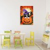 Stupell Industries Cat Peeking from Jack-o-Lantern Canvas Art, 20" x 30" - 3 of 4