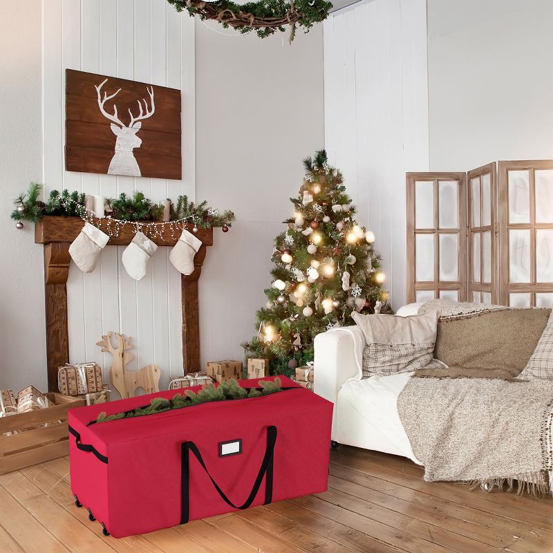 Hastings Home Rolling Christmas Tree Storage Bag - Holds 9-Foot Artificial Trees, Holiday Decorations, Inflatables, Garland, and More, 2 of 8