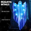 Joyfy 47’’ Halloween Light up Ghost Outdoor Decor, Hanging Ghost with LED Light for Haunted House Prop, Front Yard Lawn Garden Party Decor - 2 of 4