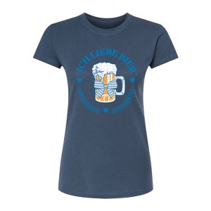 Women's - Instant Message - Ich Liebe Bier Oktoberfest Fitted Graphic T-Shirt - 1 of 4