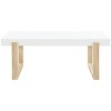 Pala Rectangular Coffee Table White High Gloss/Natural - Coaster - 3 of 4