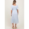 PinkBlush Light Blue Smocked Ruffle Maternity Dress - 4 of 4