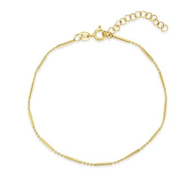 Beaded Gold Plated Bracelet Sterling Silver - In Season Jewelry