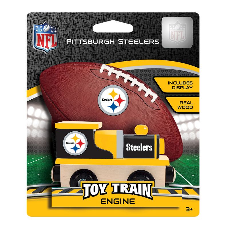 MasterPieces Officially Licensed NFL Pittsburgh Steelers Wooden Toy Train Engine For Kids, 3 of 7