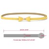 Allegra K Women's Skinny Waist Belt Metal Bow-knot No Buckle Thin Belt 1 Pc - 3 of 4