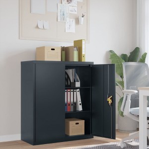 vidaXL File Cabinet Anthracite 35.4 in.x15.7 in.x41.3 in. Steel - 1 of 4