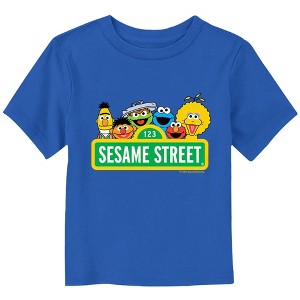 Toddler's Sesame Street Sign Classic Group Shot T-Shirt - 1 of 3