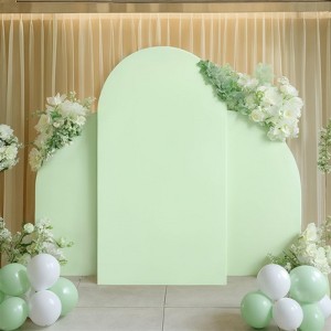 3-Piece Arch Backdrop Cover Set ¨C Double-Sided Stretch Spandex Wedding Arch Covers with Round & Half-Moon Tops - 1 of 4