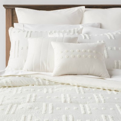 White Tufted Comforter Set : Target