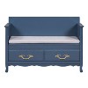 PAGED Storage Bench Modern Wooden Shoe Bench with Storage Space, Metal Handles and Removable Cushion for Mudroom, Bedroom, Entryway - 3 of 4