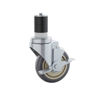 Flash Furniture Summit Set of 4 Commercial Grade Heavy Duty Kitchen Casters with 2 Swivel Casters and 2 Locking Casters