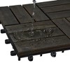 Dolonm Best Seller! 30 PCS Dark Brown Deck Tiles - Acacia Hardwood, Striped Anti-Mold Flooring, Balcony/Garden Upgrade - 4 of 4