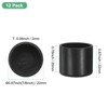 Unique Bargains Non-Slip PVC Chair Leg Caps Floor Protectors for Folding Chairs Black - 3 of 4