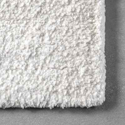 Ivory Striped Tufted 8' x 10' Handmade Synthetic Area Rug