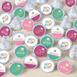 Big Dot of Happiness Just Engaged - Colorful - Engagement Party Small Round Candy Stickers - Party Favor Labels - 324 Count - 1 of 4