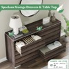 AMERLIFE 6 Drawer Dresser, Farmhouse 54" Wide Chest of Drawers with Slat Handles - 3 of 4