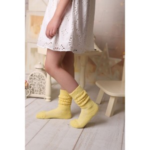 Kids Cotton Slouch Socks 1 Pair Soft Elastic and Breathable Ages 6–8 - 1 of 4