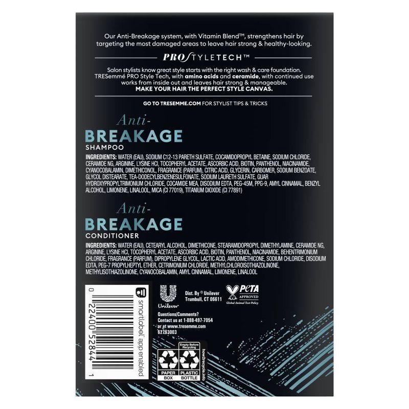 Tresemme Anti-Breakage Shampoo &#38; Conditioner for Brittle or Weak Hair - 56 fl oz/2pc, 4 of 11