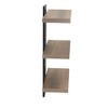 Jamestown 3 Tier Wall Shelf with Single-Hole Mount Ashwood Rustic Wood Grain and Black Metal - 3 of 4