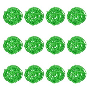 Unique Bargains Wicker Rattan Decorative DIY Crafts Balls for DIY Crafts 1.6 Inch 12 Pcs - 1 of 4