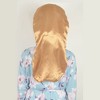 Anna-Kaci Satin Long Bonnet Sleep Cap with Stretch Turban Band for Hair Protection and Moisture Retention - 4 of 4