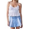 Women's Stretchable Denim Pleated Mini Skort - Urban Daizy - image 4 of 4