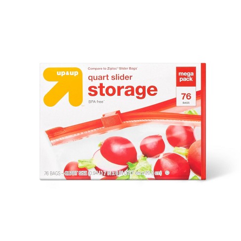 Hefty Quart Freezer Storage Slider Bags - 35ct : Target