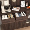 Okak 71"H Wooden Kitchen Pantry Cabinet with Glass Doors & Microwave Stand, Buffet Cabinet for Kitchen Dining Room - 4 of 4