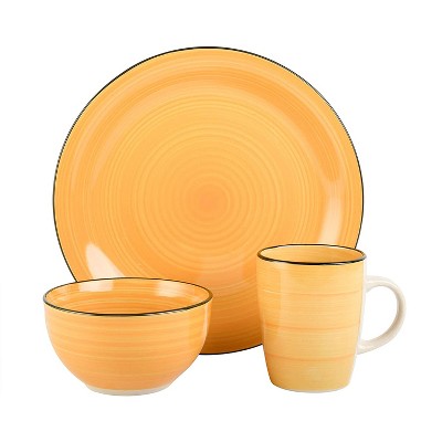 Gibson Home Assorted Colors Ceramic 12-Piece Dinnerware Set
