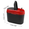 Unique Bargains Mini Red Black Plastic 2-Way Open Car Rubbish Bin Holder Garbage Trash Can - 4 of 4