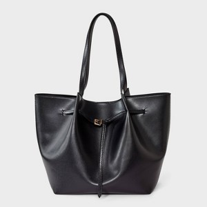 Belted Pinched Handle Tote Handbag - A New Day™ - 1 of 4