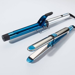 BabylissPRO Nano Titanium 1.25" XL Barrel Curling Iron & 1.25" Prima3000 Styling Iron Prepack - Blue - 1.25" - 1 of 4
