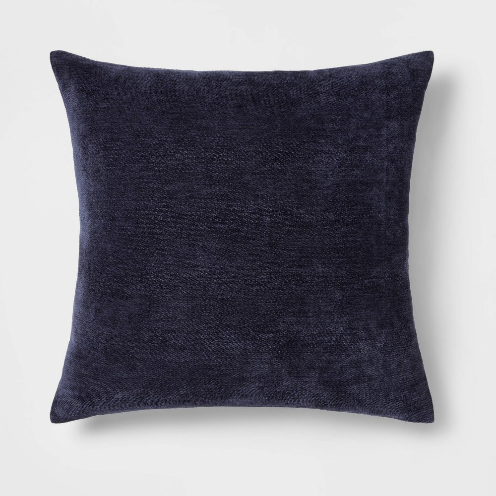 Oversized Chenille Square Throw Pillow Navy - Threshold?