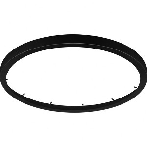 Progress Lighting Everlume 1-Light Edgelit Round Trim Ring, Steel, Black Finish, No Shade - 1 of 2
