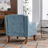 VYNXARIA Blue Accent Chair with Footrest - Stylish Tufted Armchair for Living Spaces - 4 of 4