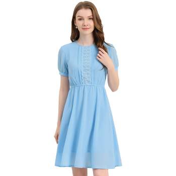 Auroural Women's Graphic Sleeveless Dress Summer Belted Mini Dress A Line  Flared Skater Dresses Blue at  Women's Clothing store