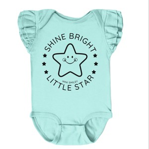 The Juniper Shop Mini Smiley Shine Bright Little Star Flutter Sleeve Bodysuit - 1 of 4