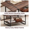41" Farmhouse Coffee Table with Storage Shelf, 2 Tie Rectangle Center Table with Storage - 4 of 4