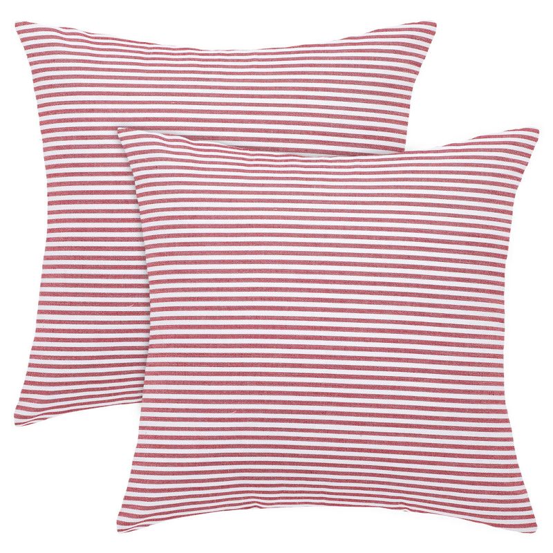 PiccoCasa Woven Striped Lumbar Throw Pillow Cover Set Decors Rectangle Farmhouse Pillow Case 2 Packs, 1 of 8