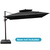 Crestlive Products 10.5FT Square Double Top Patio Offset Cantilever Umbrella With Base Set UV30+ Outdoor 360° Rotation 6 Heights Adjustable - 2 of 4